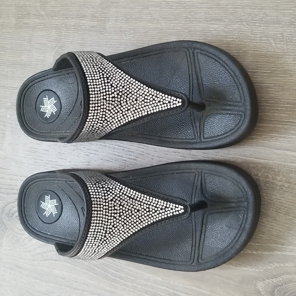 Bling Wedge Flip Flops